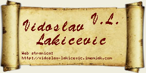 Vidoslav Lakićević vizit kartica